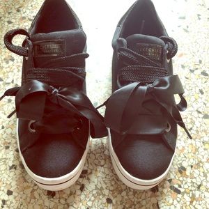 FUN silk bow tie sneakers!